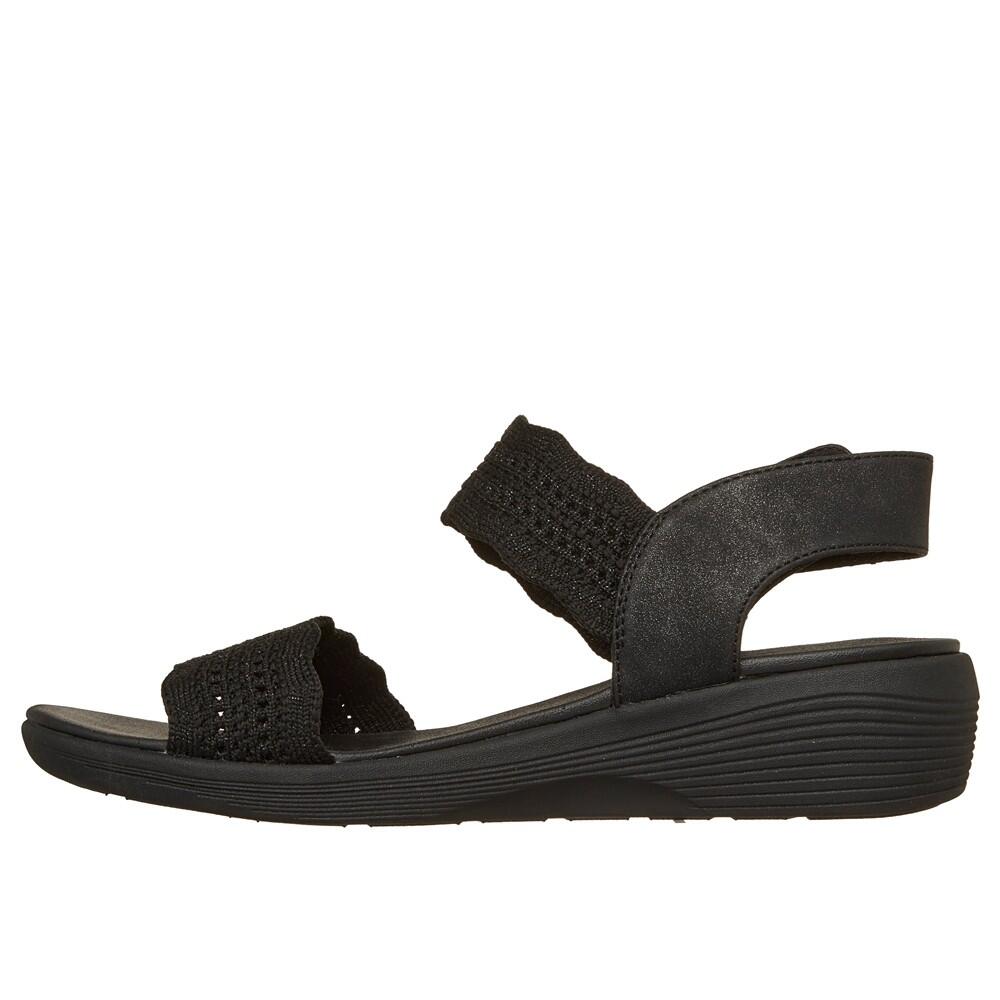 Sandalia Mujer Skechers Arya Favorite Finds Tejido Negro 6/7