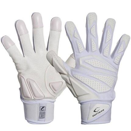 Gants de Football américain Cutters Force 6.0 Lineman Blanc