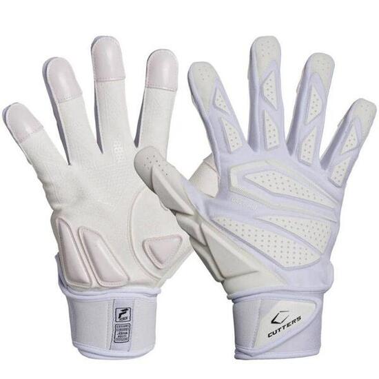 Gants de Football américain Cutters Force 6.0 Lineman Blanc