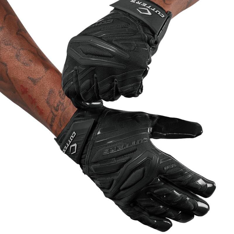 Gants de Football américain Cutters Gamer 6.0 Noir 2/2