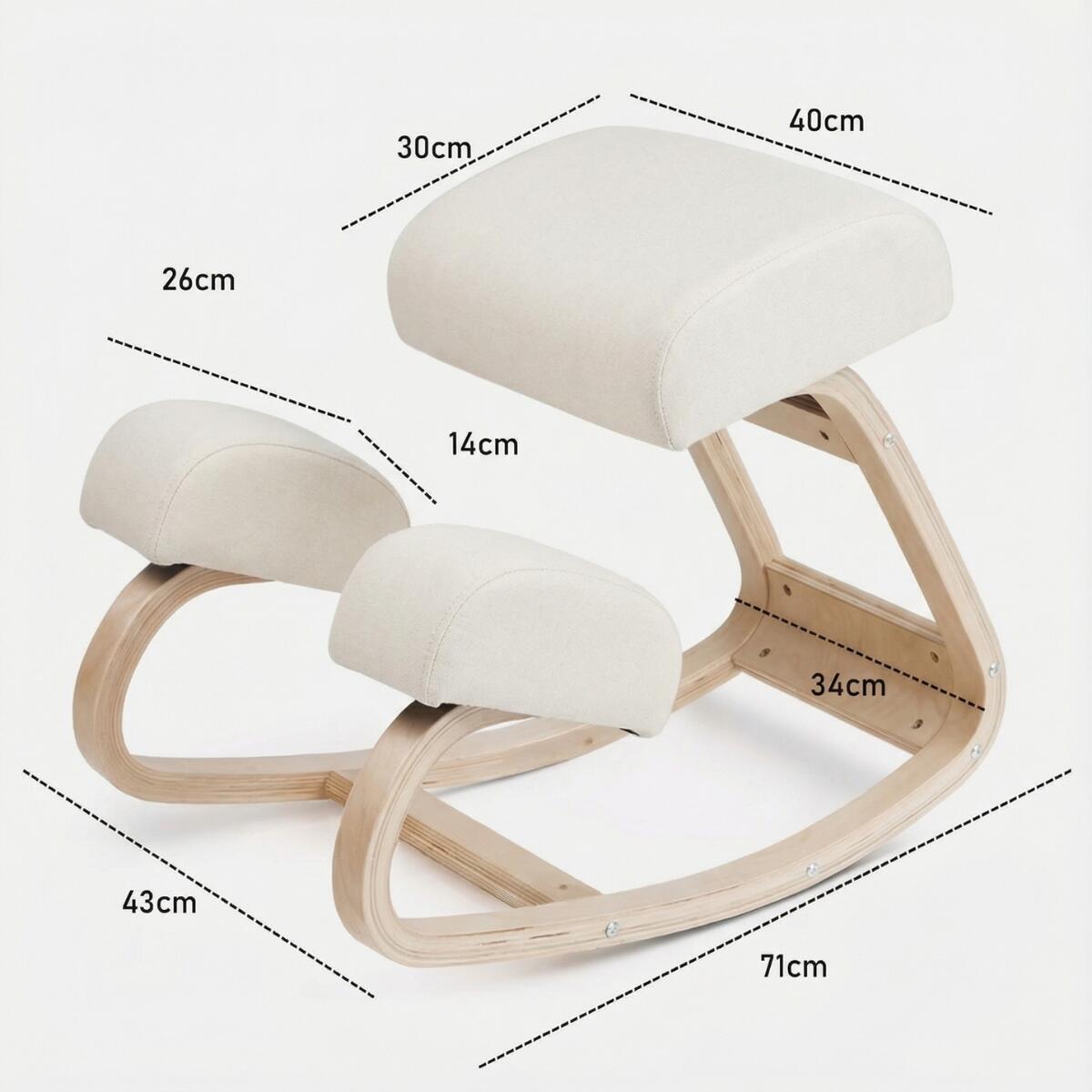Chaise ergonomique à genoux Ergovia 4/4