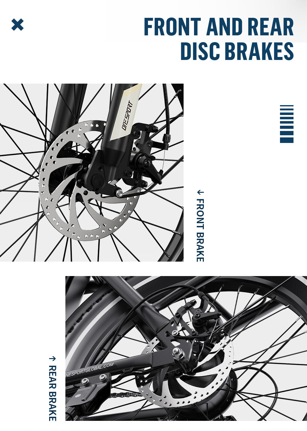 Elektrofahrrad für Erwachsene ONESPORT OT16-2, 48V 17Ah-Akku 13/15