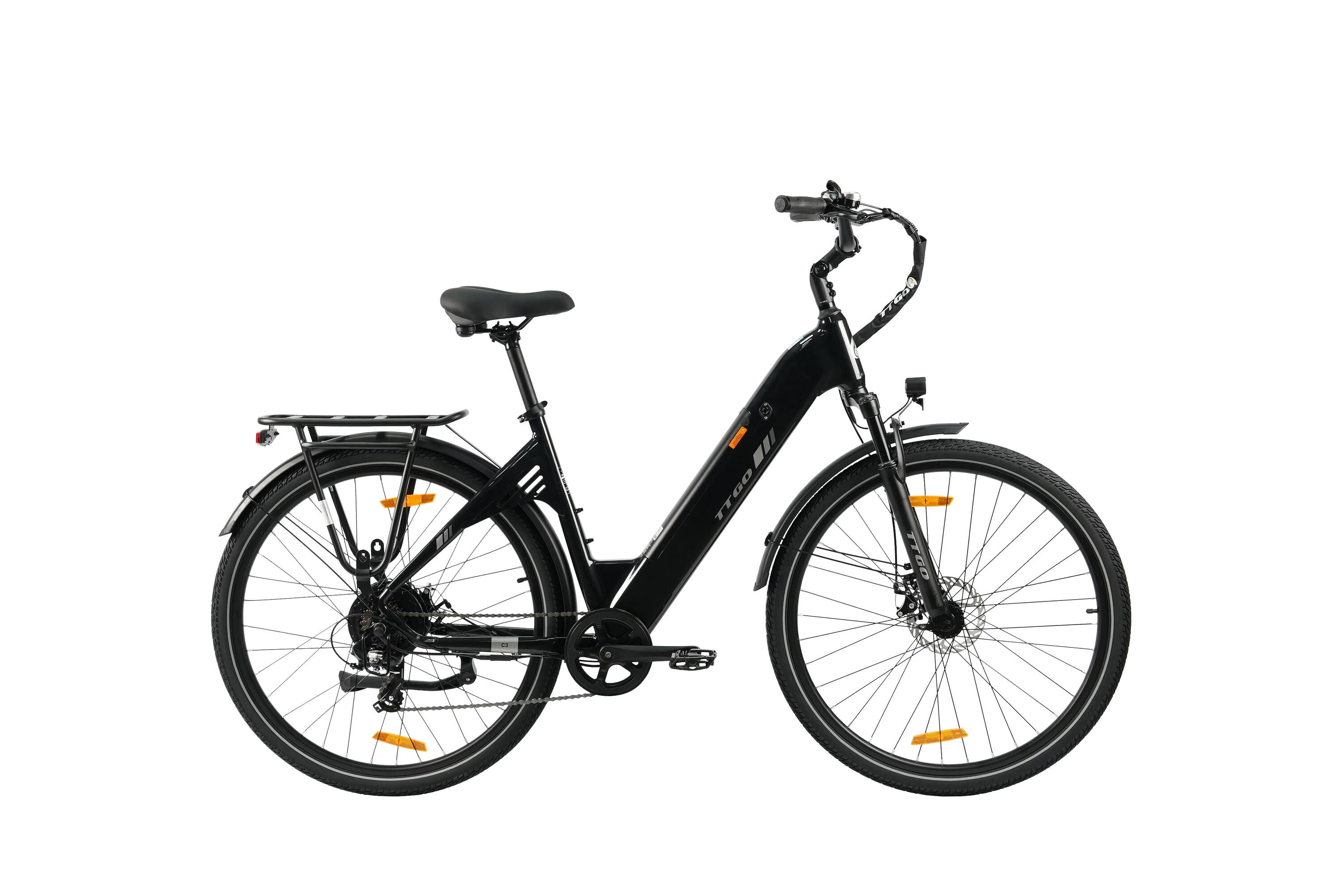 Bicicleta Eléctrica TTGO C3 SE, Batería 36V 18AH, Neumáticos 28*2.0PULGADAS 3/7