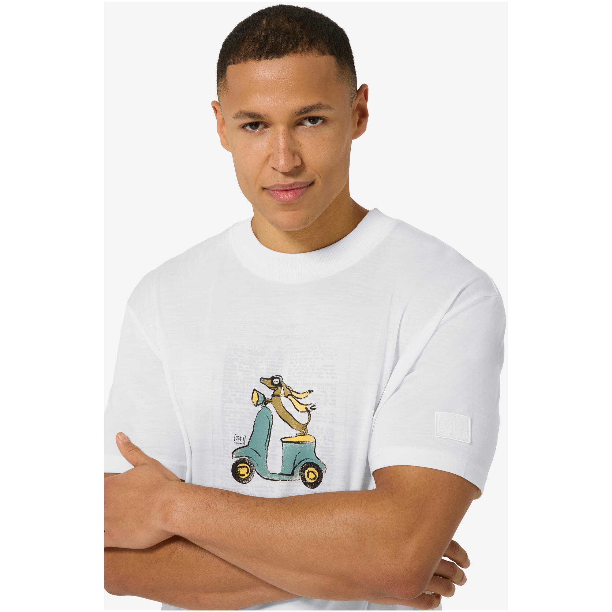 Koszulka męska SUPER.NATURAL M Racing Dachshund Bio J Tee  biała 3/5