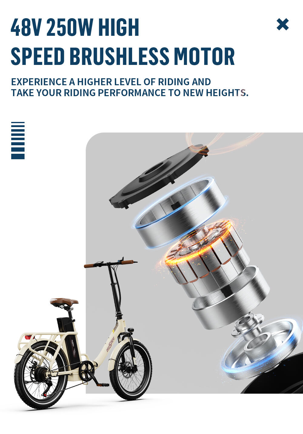 Elektrofahrrad für Erwachsene ONESPORT OT16-2, 48V 17Ah-Akku 10/15