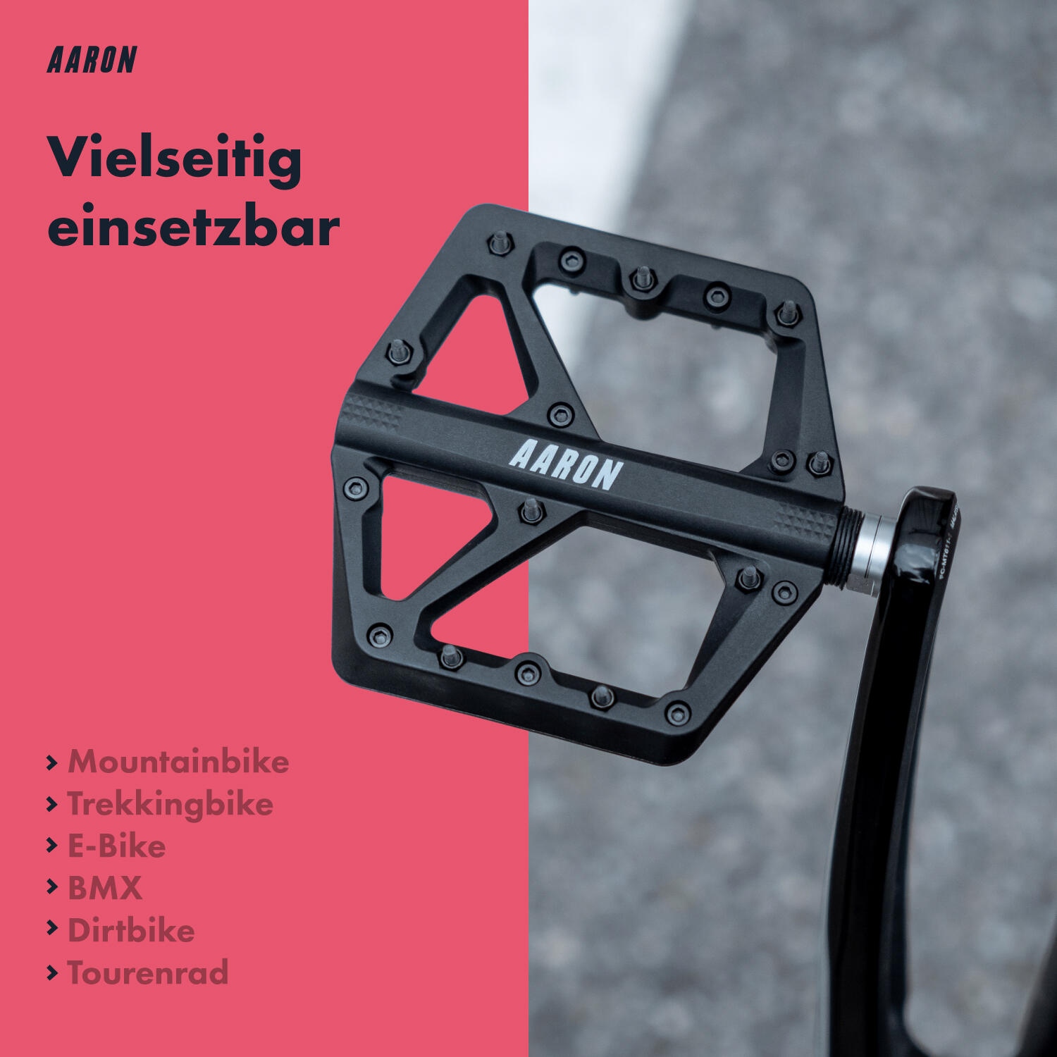Dirt 2.0 MTB Pedale, Nylon, große Plattform, 9 Pins pro Seite - Schwarz 4/6