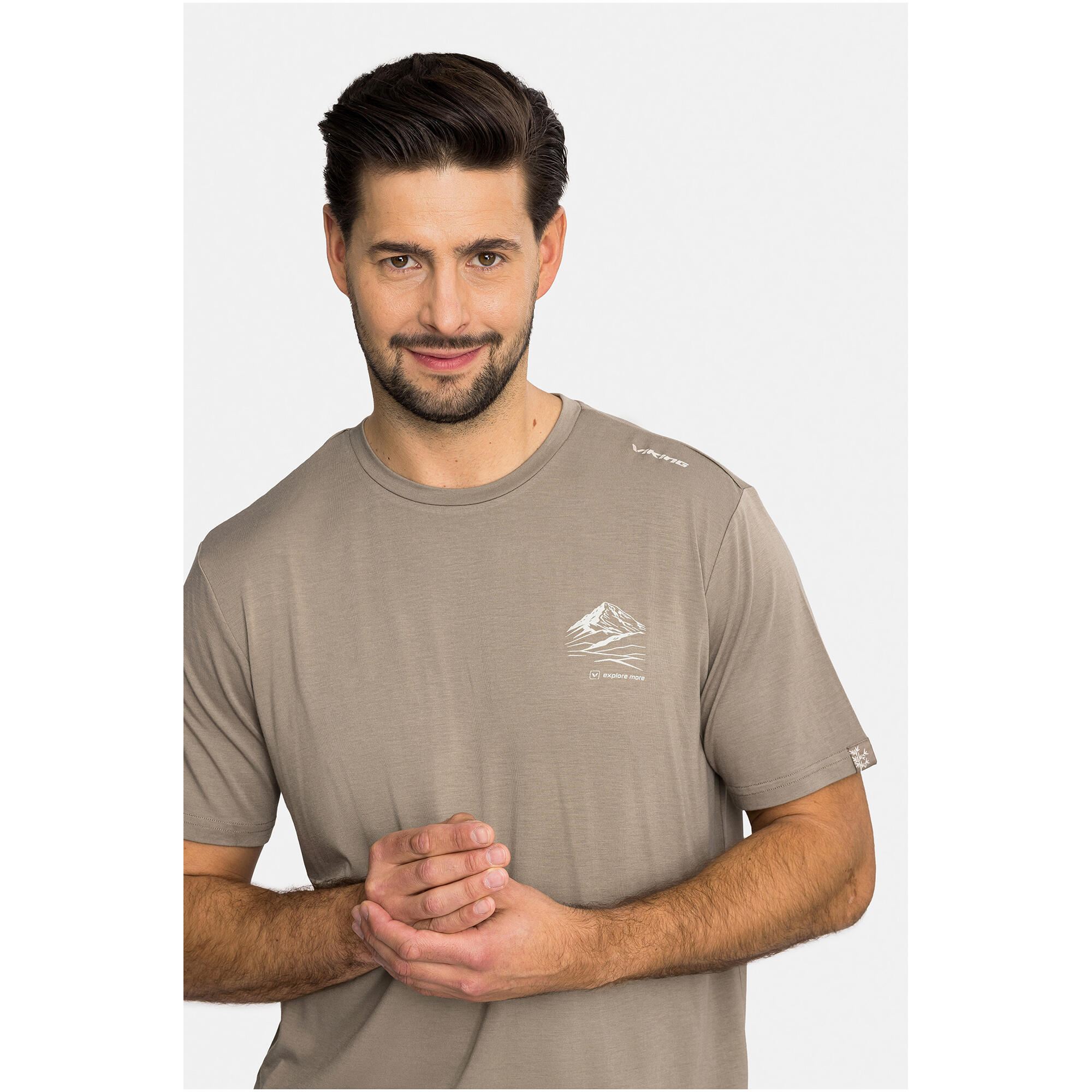 T-shirt męski VIKING Lenta Bamboo Light Man beżowy 5/7