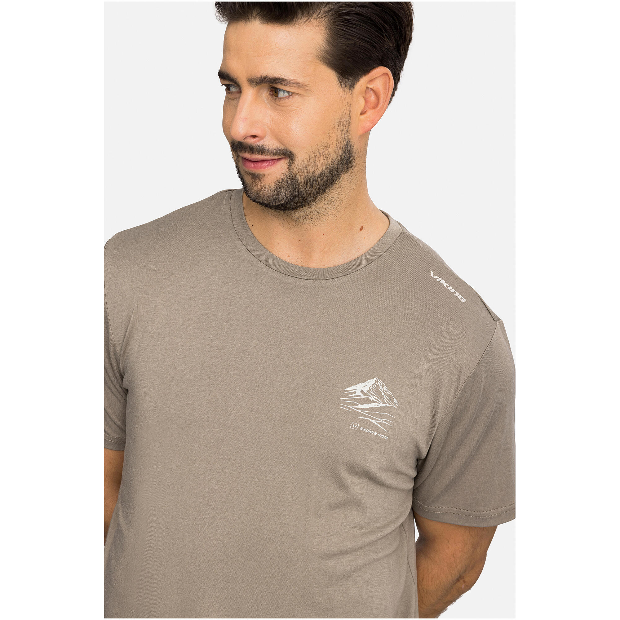 T-shirt męski VIKING Lenta Bamboo Light Man beżowy 7/7