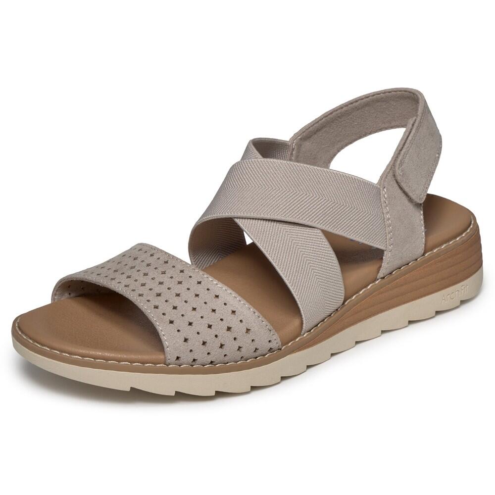 SANDALE FEMME Skechers Bobs avec  Apoyo Arch Fit Oasis GRIS 3/7