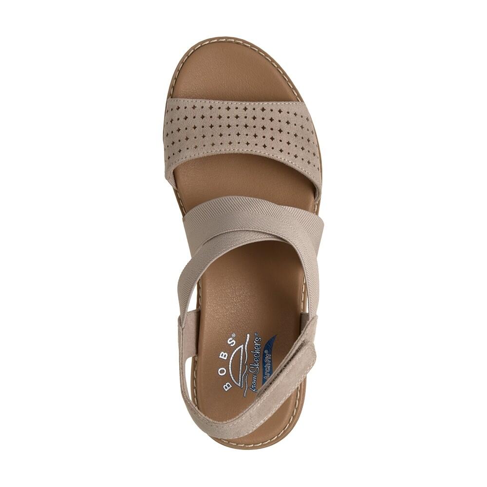 SANDALE FEMME Skechers Bobs avec  Apoyo Arch Fit Oasis GRIS 5/7