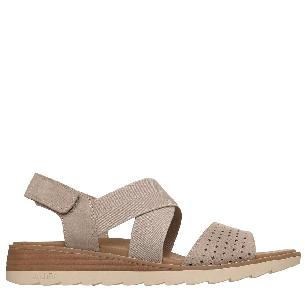 SANDALE FEMME Skechers Bobs avec  Apoyo Arch Fit Oasis GRIS 1/7