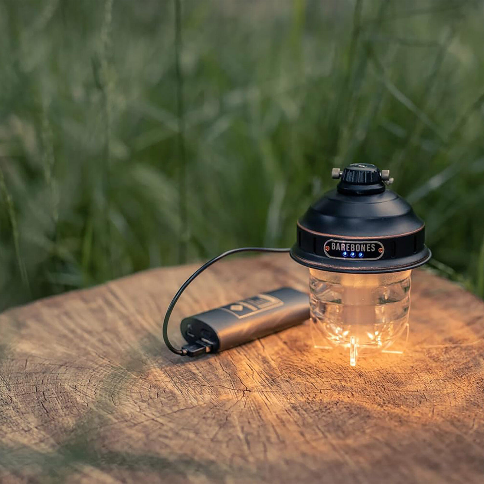 Camping Laterne Beacon Light Retro Lampe Dimmbar Stahl USB Akku LED 7/7