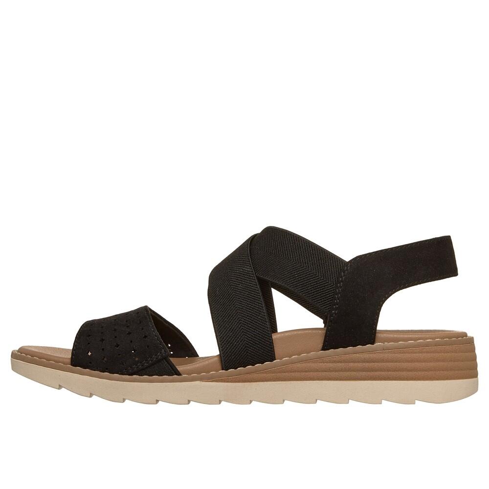 SANDALE FEMME Skechers Bobs avec  Apoyo Arch Fit Oasis NOIR 6/7