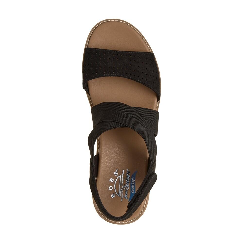 SANDALE FEMME Skechers Bobs avec  Apoyo Arch Fit Oasis NOIR 5/7