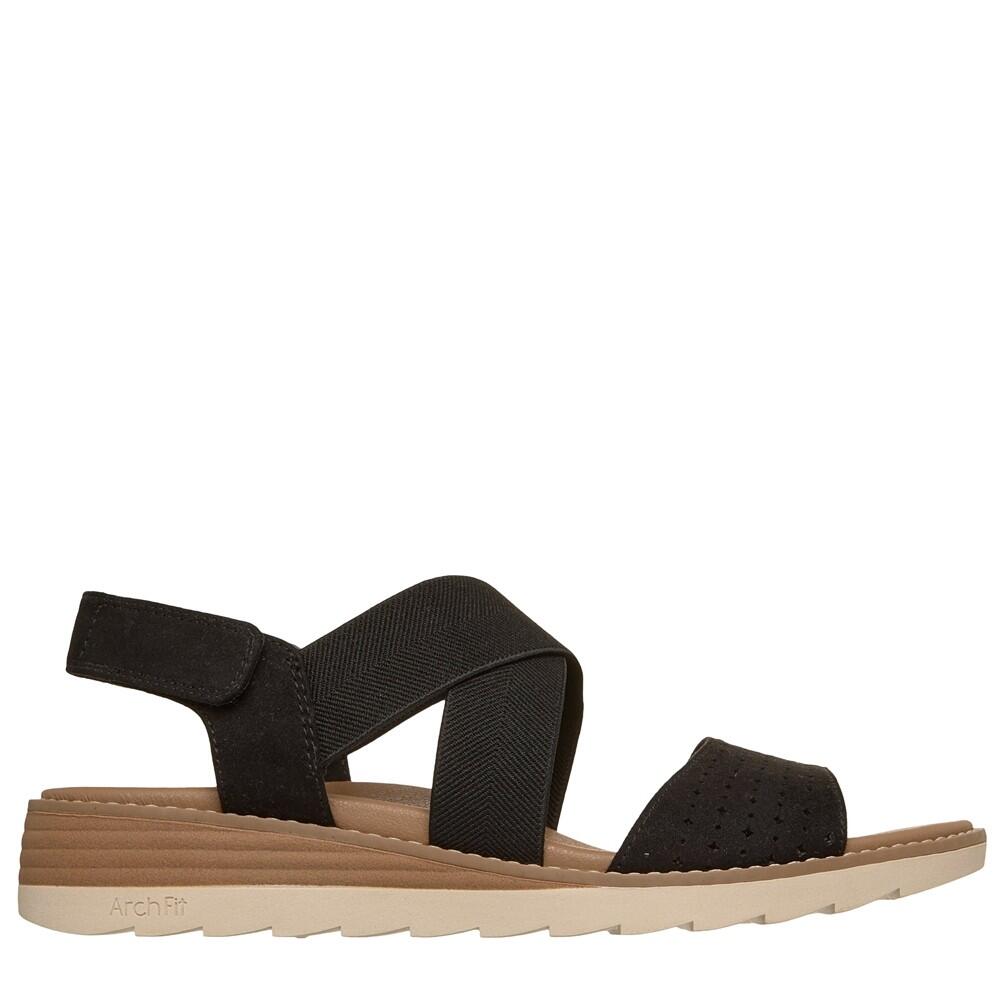 SANDALE FEMME Skechers Bobs avec  Apoyo Arch Fit Oasis NOIR 1/7