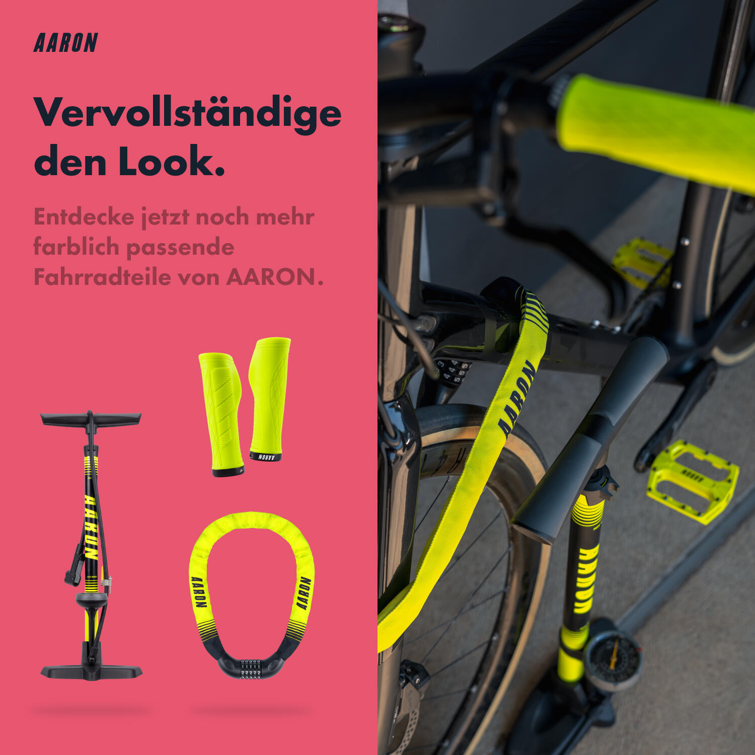 Rock MTB Pedale Aluminium, CroMo-Achse, 11 Pins - Gelb 6/7