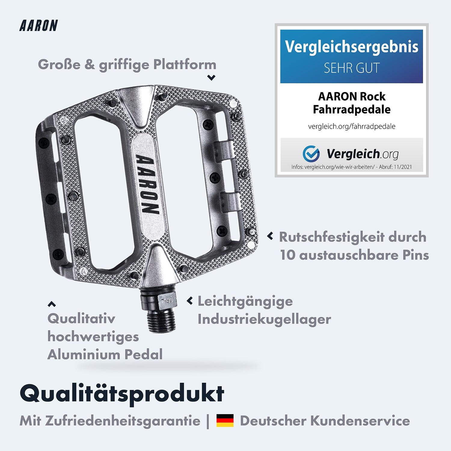 Rock MTB Pedale Aluminium, CroMo-Achse, 10 Pins - Grau 3/7