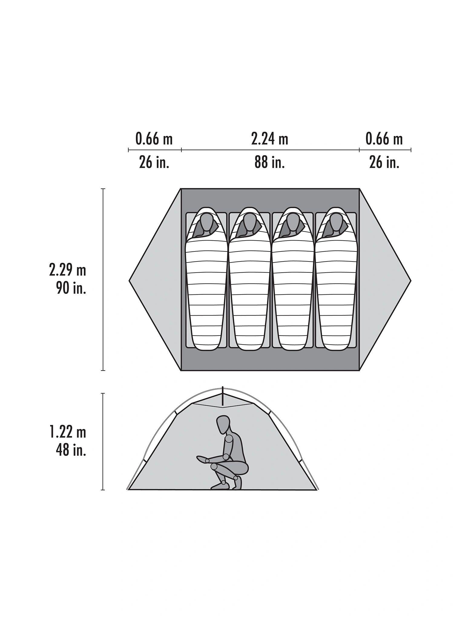 Namiot 4-osobowy MSR Elixir 4 Tent - green 4/7