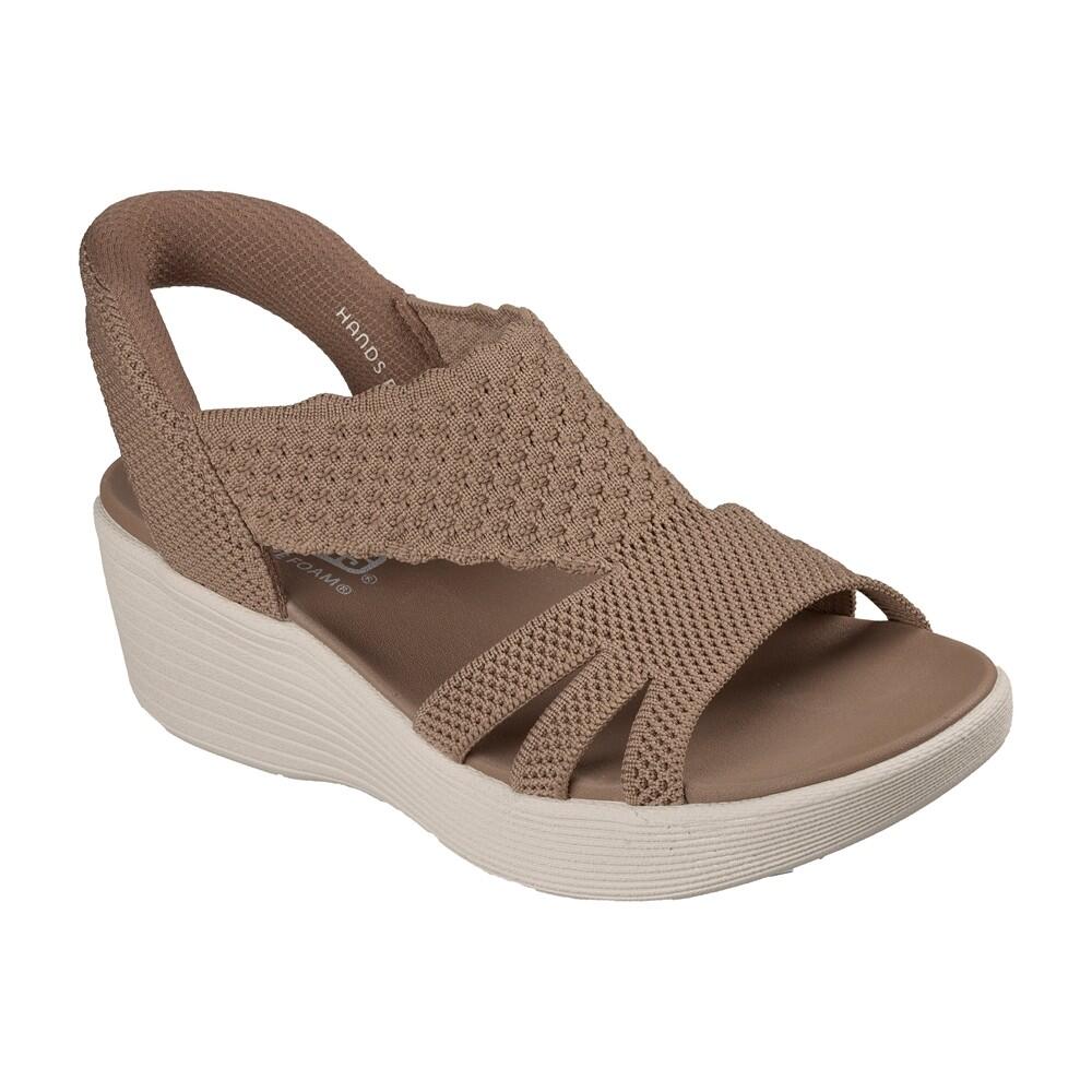 Comda SANDALE FEMME Skechers Slip-ins pour  llel Lite Summer MARRON 2/7