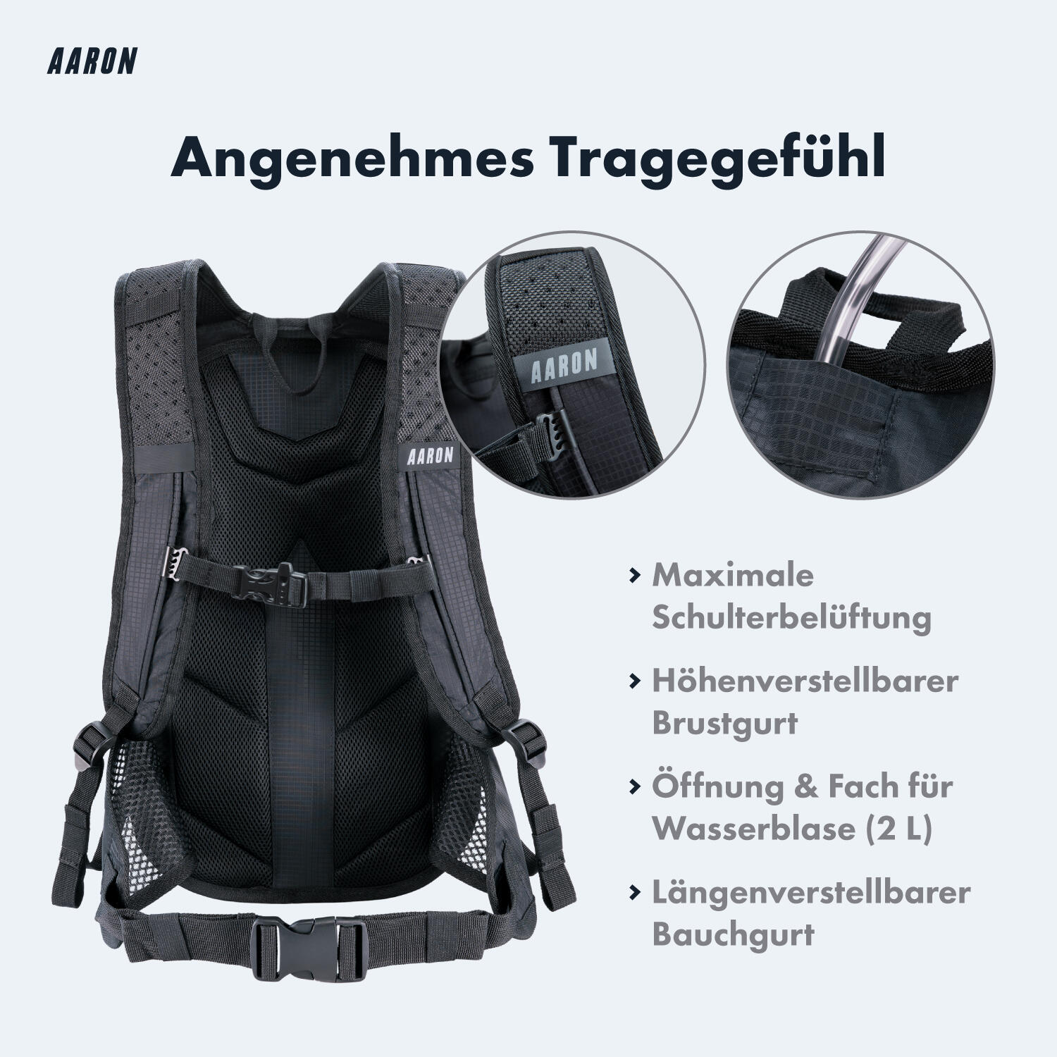 25L Fahrradrucksack, wasserdicht, mit Helmhalter und Regenhülle, Wanderrucksack 6/7