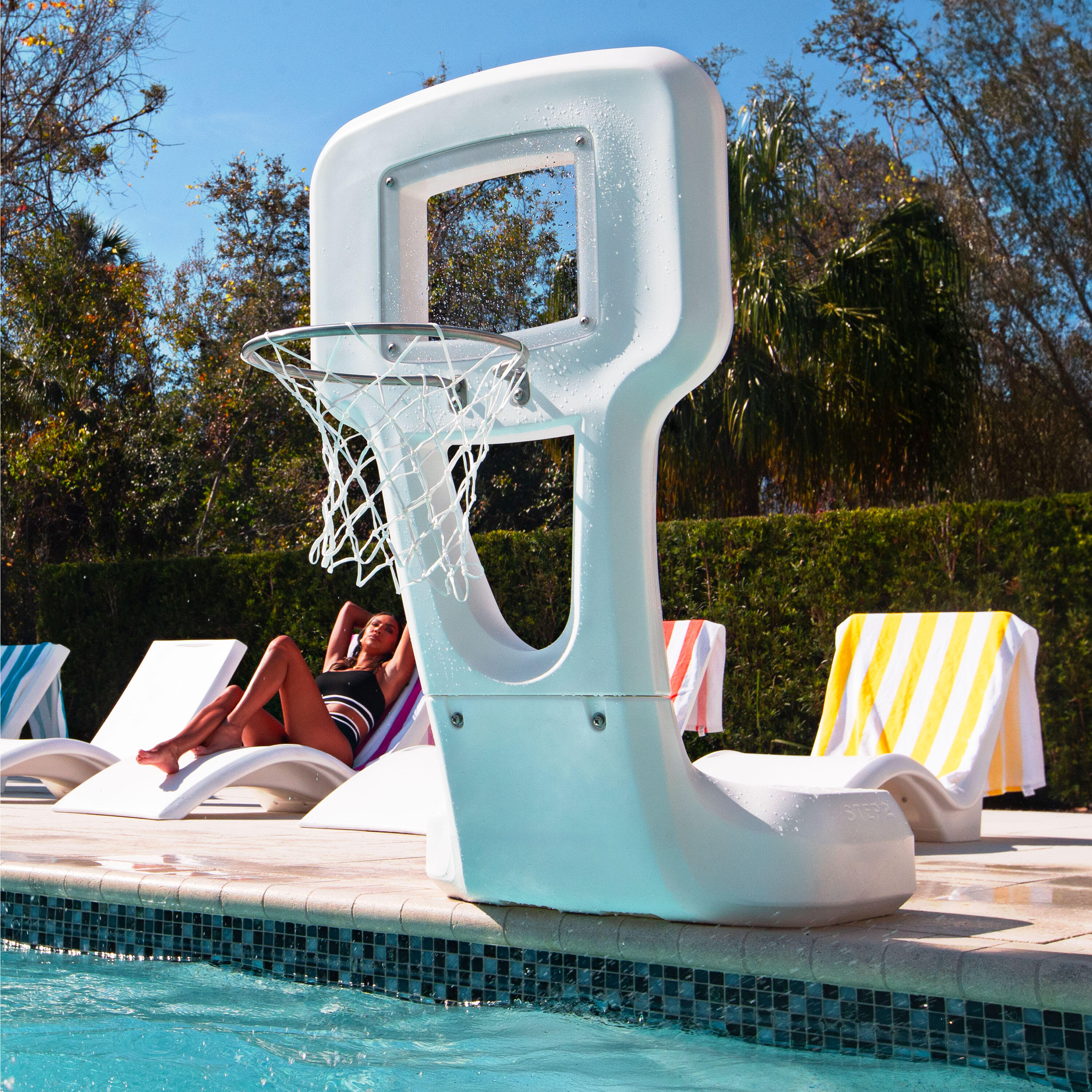 Panier de basket pour piscine Step2 Vero Pool  en plastique blanc 3/7