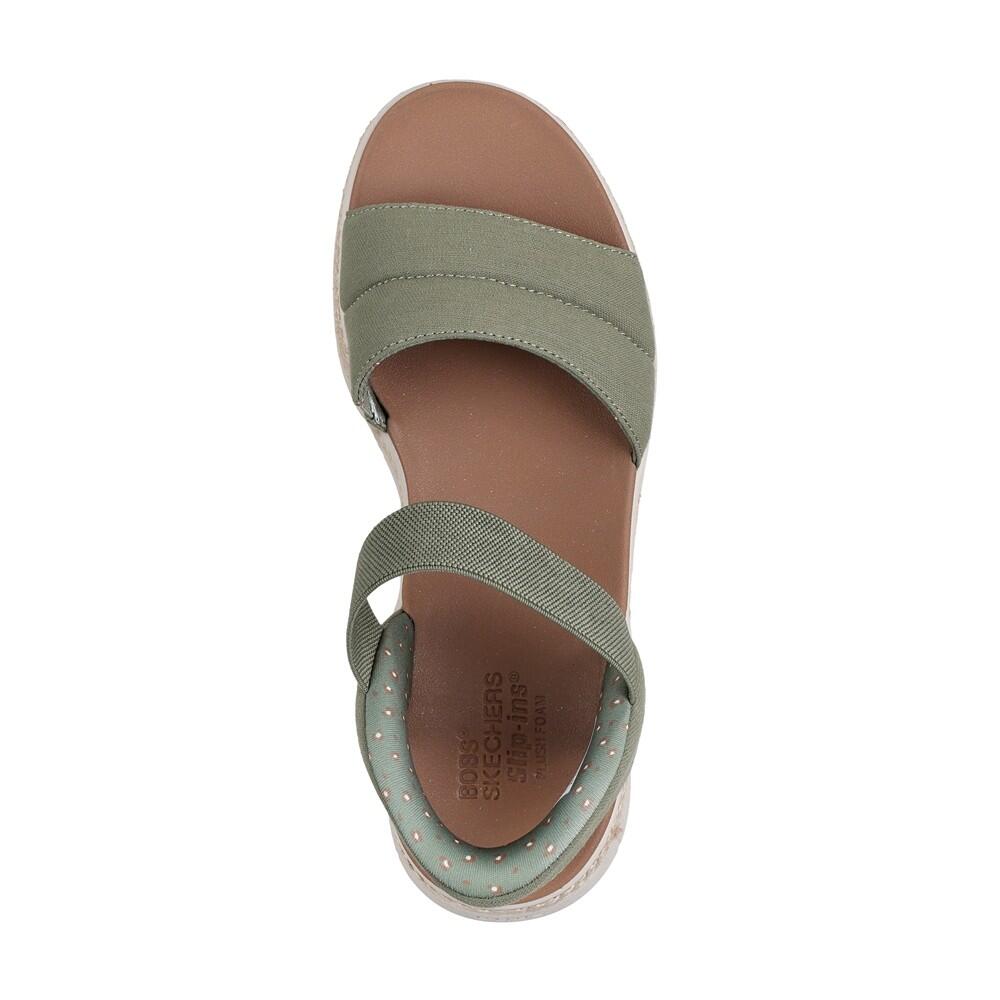 SANDALE FEMME Skechers Calza Facil Slip-ins Bobs Sun Ray  KAKI 4/5