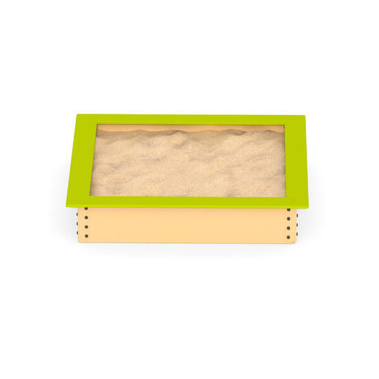 bac à sable homologué 150x150 vert-beige
