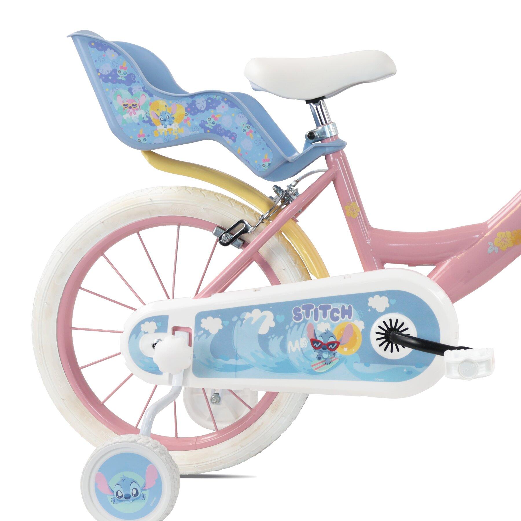 Vélo Enfant 14 Pouces 4-5 Ans Disney Stitch 3/4
