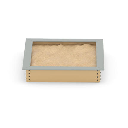 bac à sable homologué 150x150 gris-beige