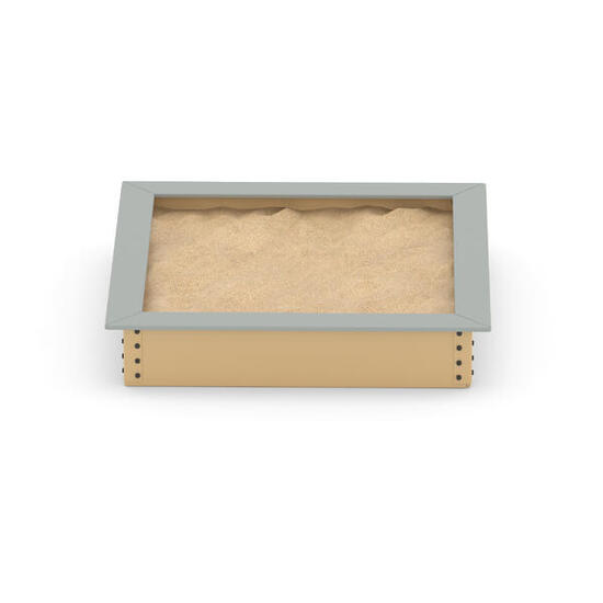 bac à sable homologué 150x150 gris-beige