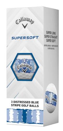 Callaway Golf NEW Supersoft Stripe, Bolas de golfe com alinhamento, azul 2/4