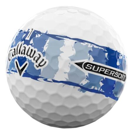 Callaway Golf NEW Supersoft Stripe, Bolas de golfe com alinhamento, azul 4/4