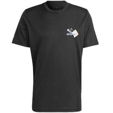 T-shirt homme ADIDAS manches longues, coupe standard, noir