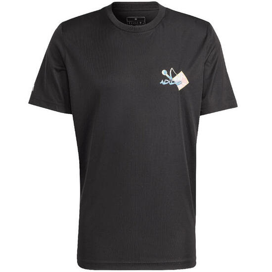 T-shirt homme ADIDAS manches longues, coupe standard, noir