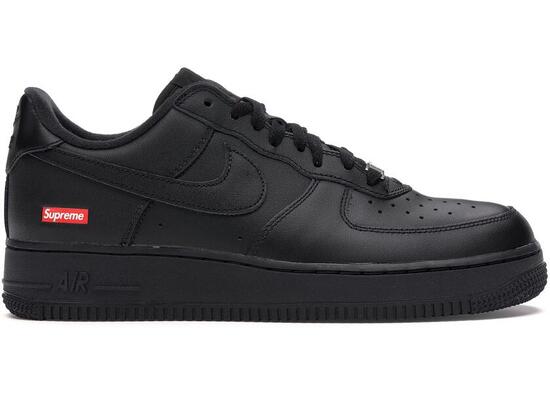 Zapatillas Air Force 1 Low Black Supreme