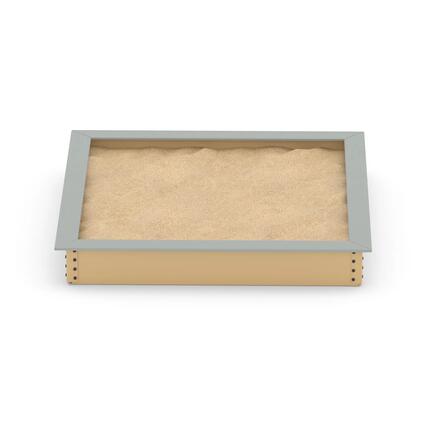 bac à sable homologué 200x200 gris-beige