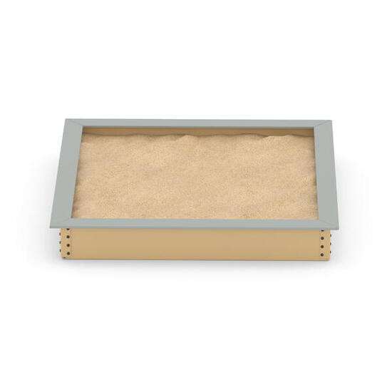 bac à sable homologué 200x200 gris-beige