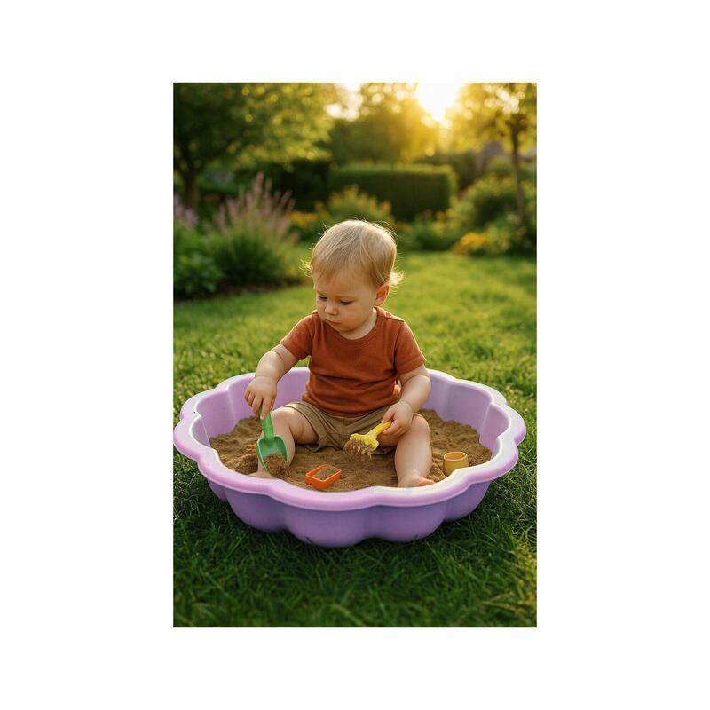 Sandpit din plastic Floare 76 cm - liliac
