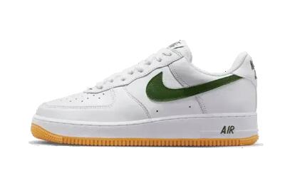 Schoenen - af1 low - low-top - wit/forest green/gum yellow