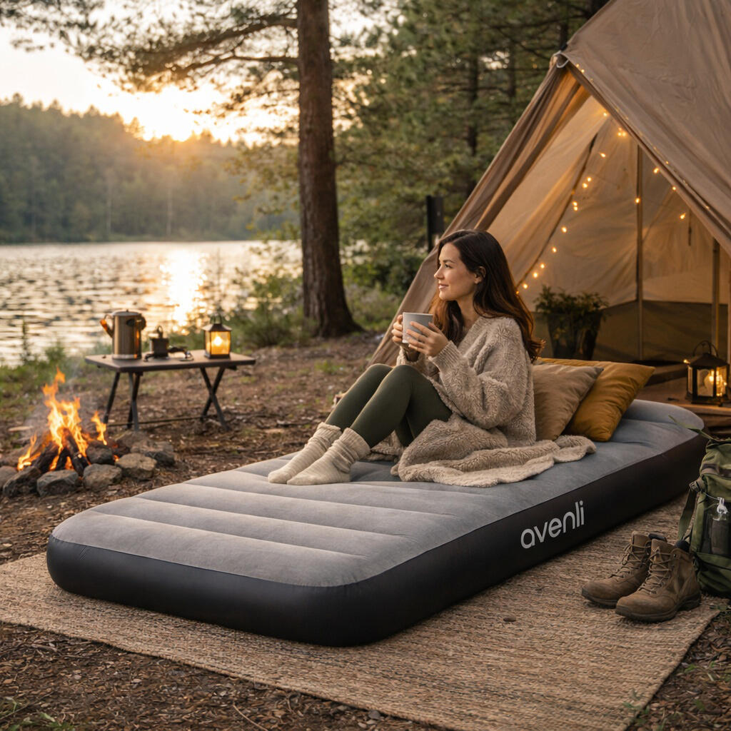 Luftmatratze Camping 1 Person 191x99x25cm Luftbett Campingmatratze 5/7