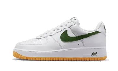 Schoenen - af1 low - low-top - wit/forest green/gum yellow