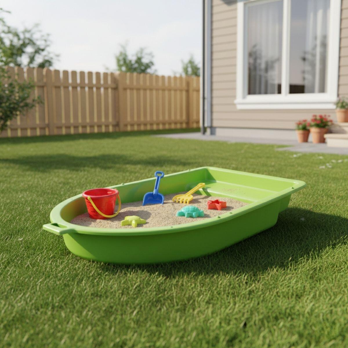 Piaskownica Plastikowa Boat - Jasnozielony 3/7