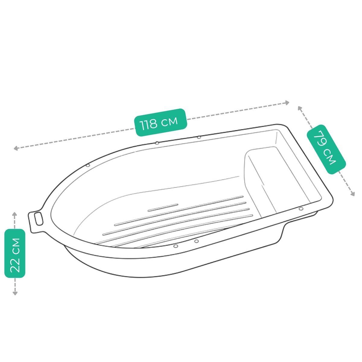 Piaskownica Plastikowa Boat - Jasnozielony 4/7