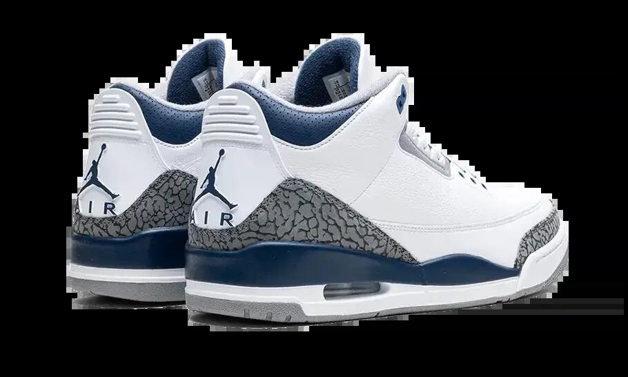 Zapatillas - Baloncesto - Retro - Air Jordan 3 - Blanco/Gris cemento/Negro 3/4
