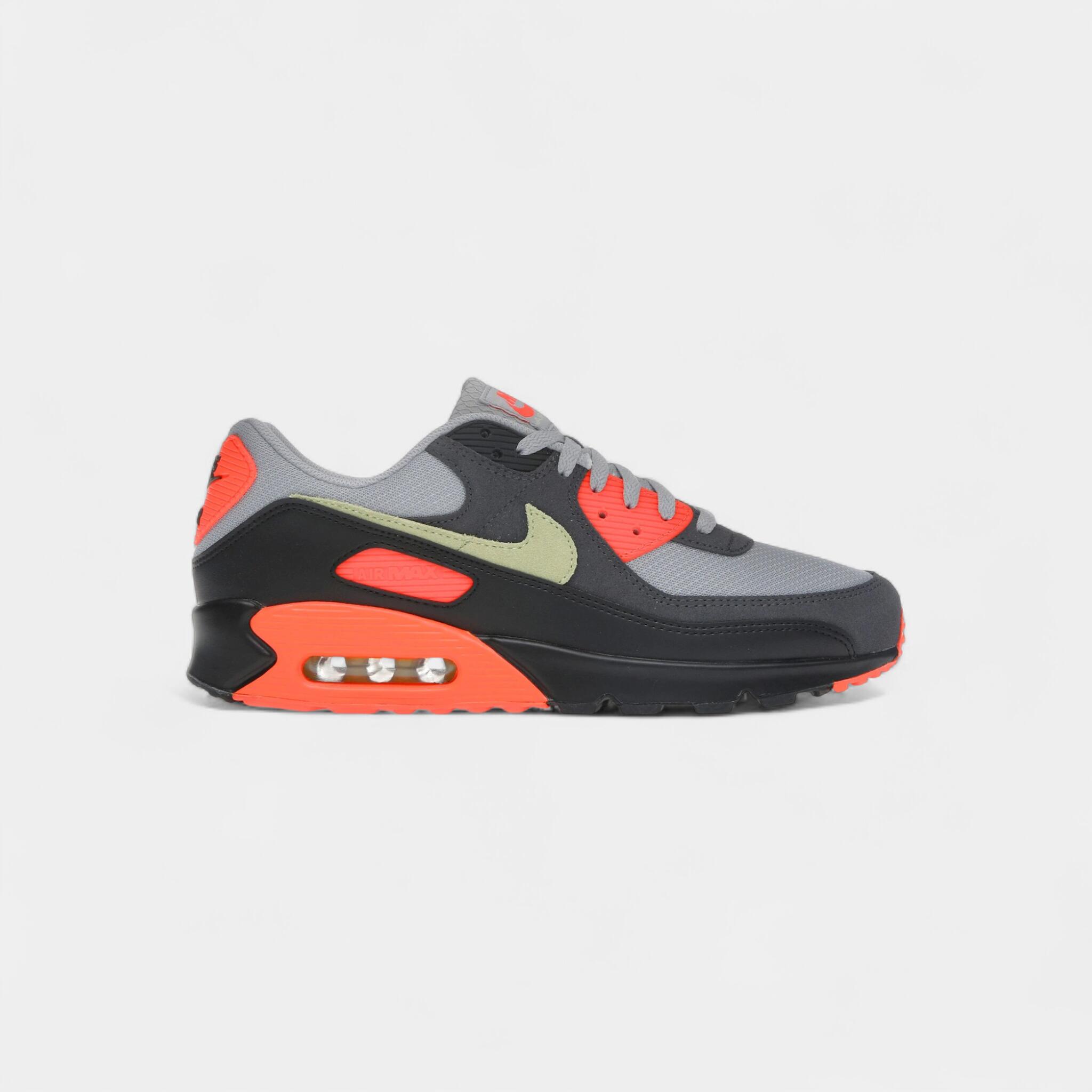 Nike Air Max 90 Light Smoke Grey Hyper Crimson Limelight 1/2