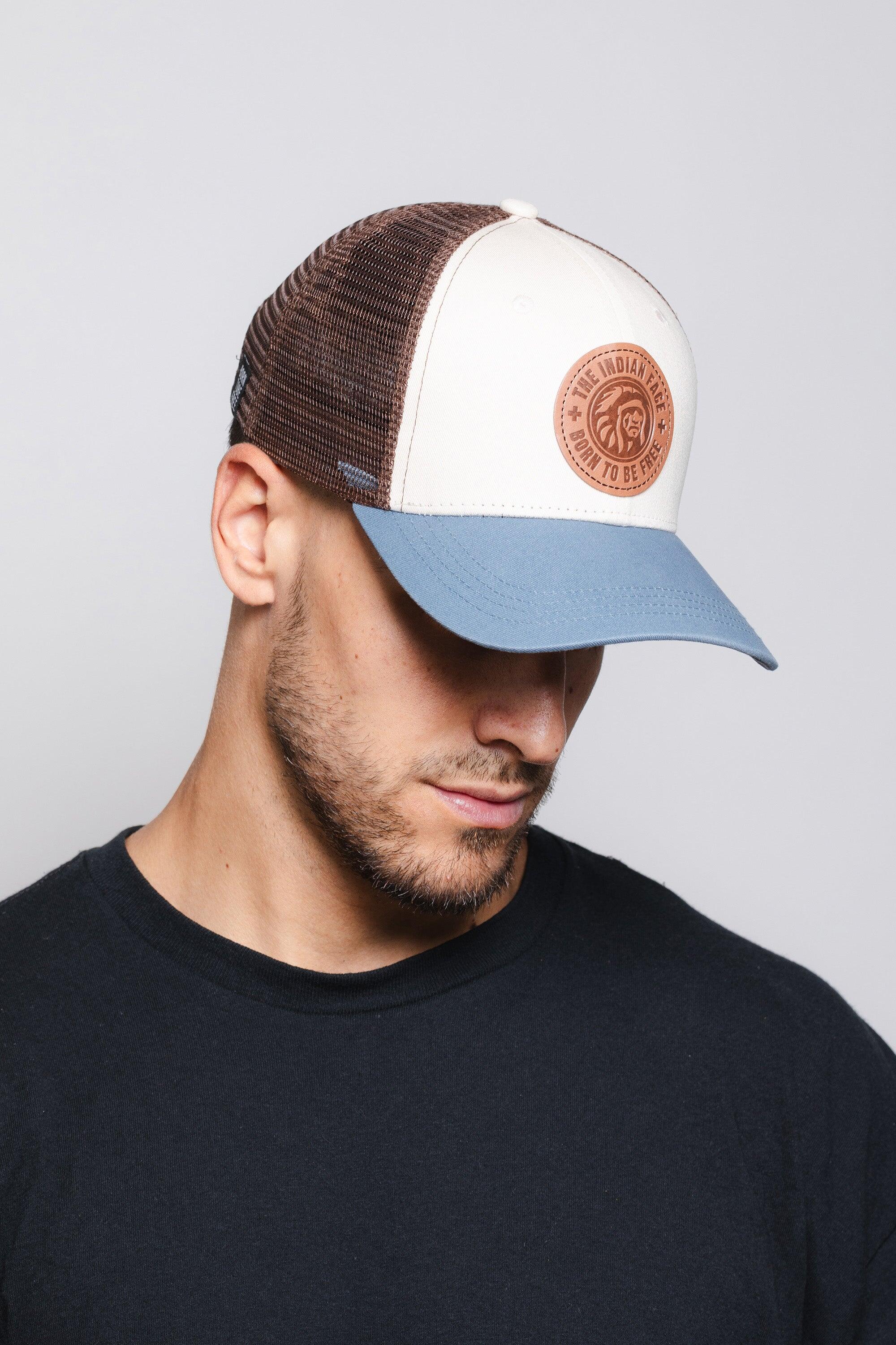 Gorra Born To Be Free The Indian Face trucker ajustable beige azul 6/7