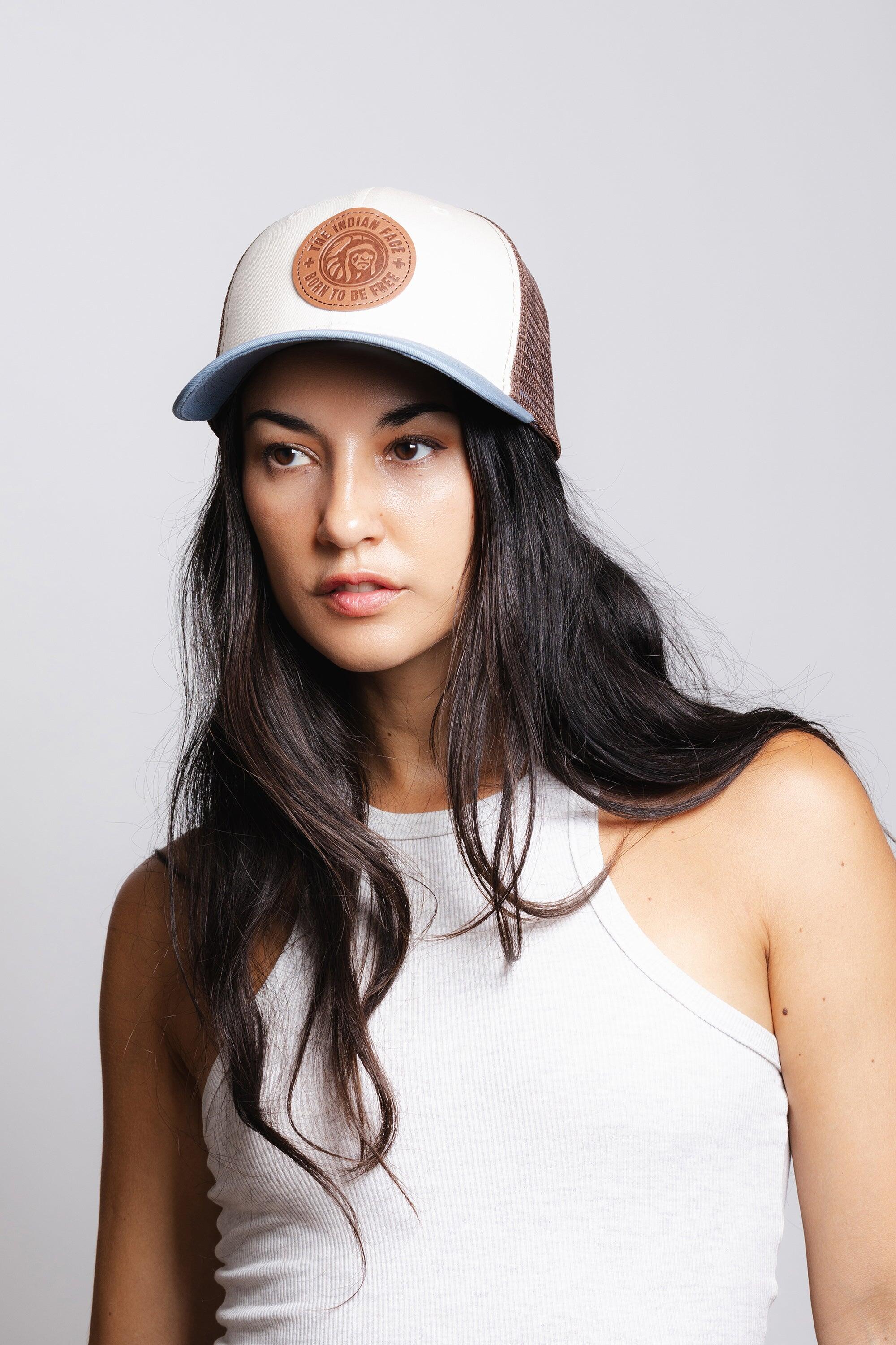 Gorra Born To Be Free The Indian Face trucker ajustable beige azul 7/7