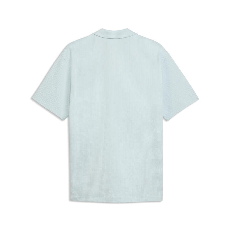 Tricou alergare bărbați guler polo, Essentials Elevated Polo, albastru deschis