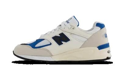 Schoenen - hardlopen - 990 v2 made in usa - wit/blauw