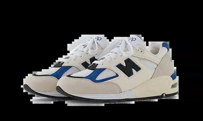 Schoenen - hardlopen - 990 v2 made in usa - wit/blauw 2/3
